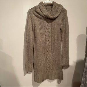 Shawl neck sweater tunic